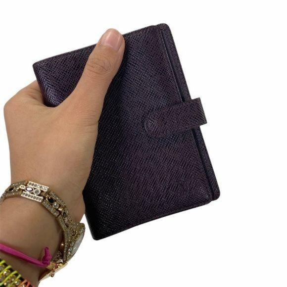 Authentic Louis Vuitton Wallet Agenda Diary Cover Taiga LV Vintage - Picture 6 of 11